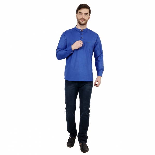 Mens U. Blue Short Kurta